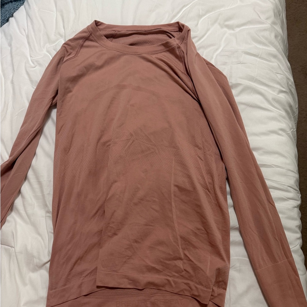 lululemon athletica Long Sleeve Tee in Rose Pink